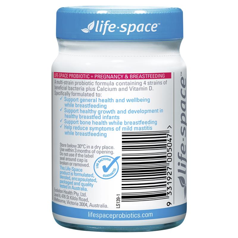 Life Space Probiotic + Pregnancy & Breastfeeding 50 Capsules - Cutprice Online
