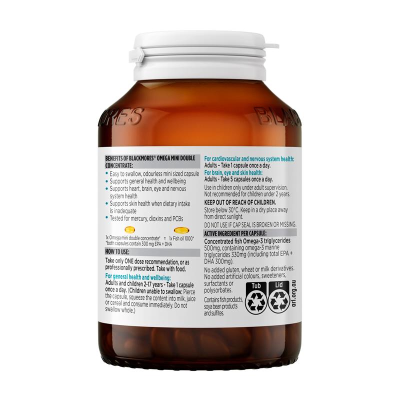 Blackmores Odourless Fish Oil 200 Mini Capsules - Cutprice Online