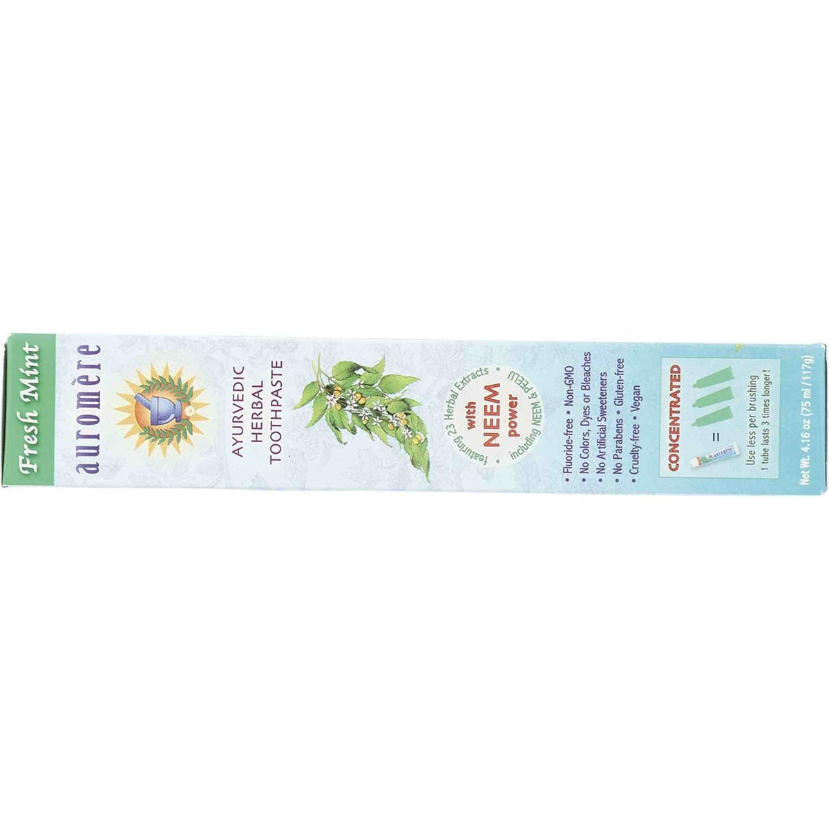 Auromere Toothpaste Ayurvedic Fresh Mint Fluoride Free 117g