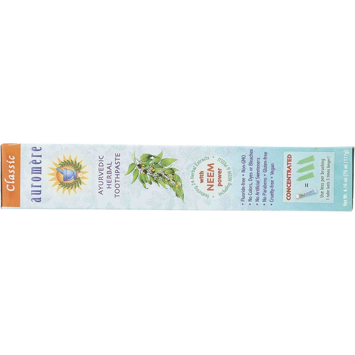 Auromere Toothpaste Ayurvedic Classic (Licorice) Fluoride Free 117g