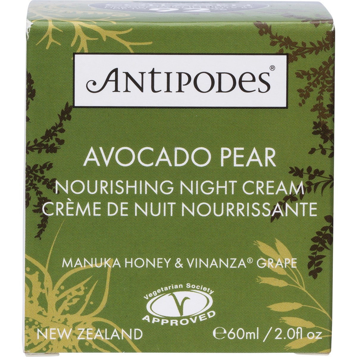Antipodes Natural Avocado Pear Night Cream 60ml ANTIPODES