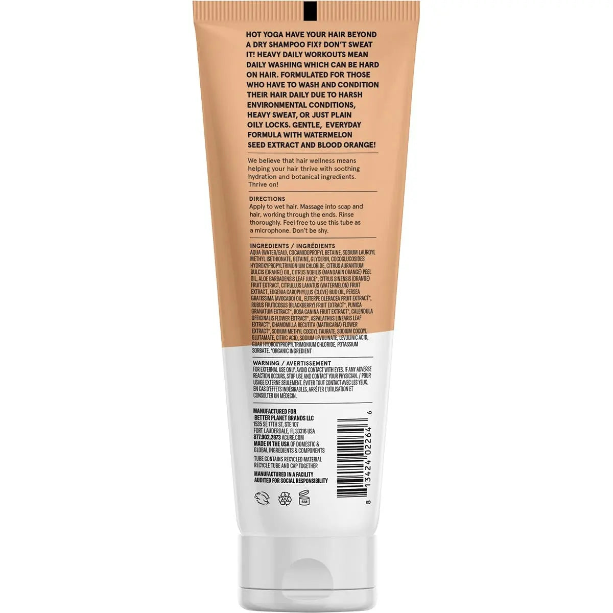 Acure Daily Workout Watermelon & B/orange Shampoo 236ml ACURE