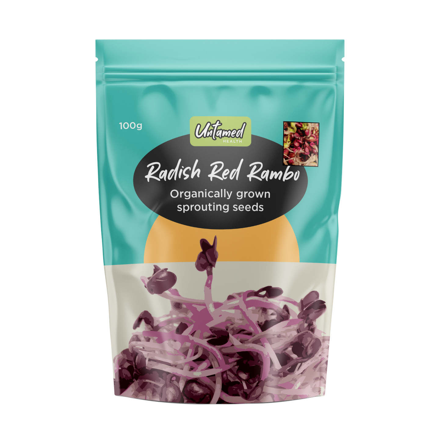 Untamed Health Radish Sprouting Seeds 100g Untamed Health