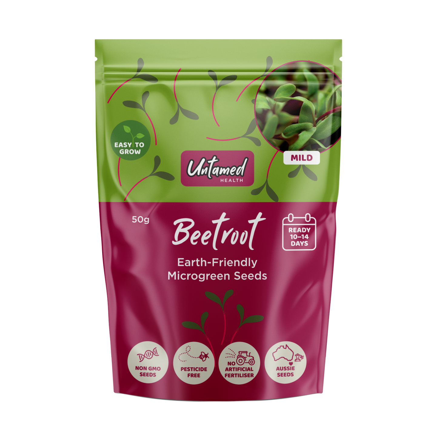 Untamed Health Beetroot Microgreens Seeds 50g - Cutprice Online