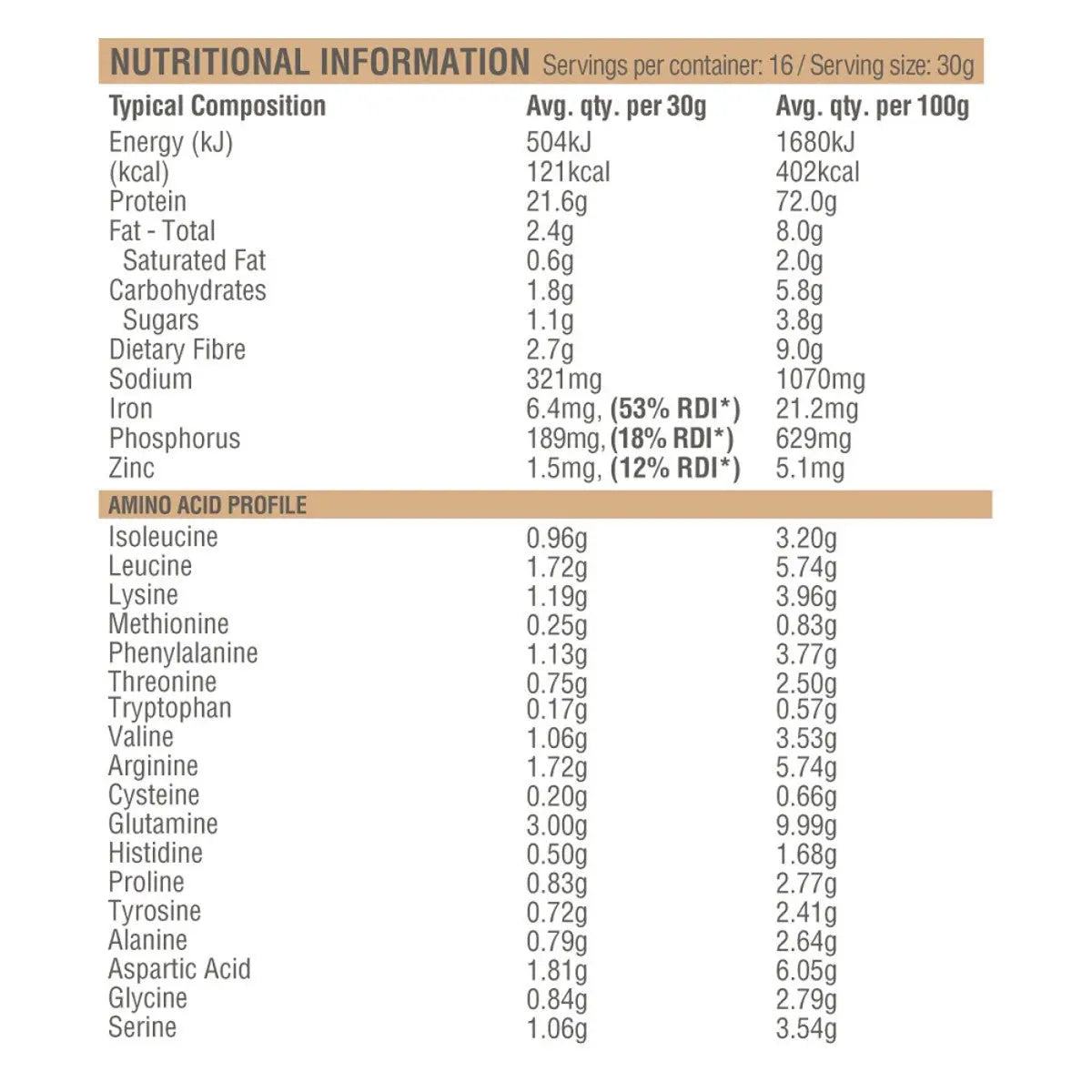 Amazonia Raw Protein Isolate Vanilla 500g AMAZONIA