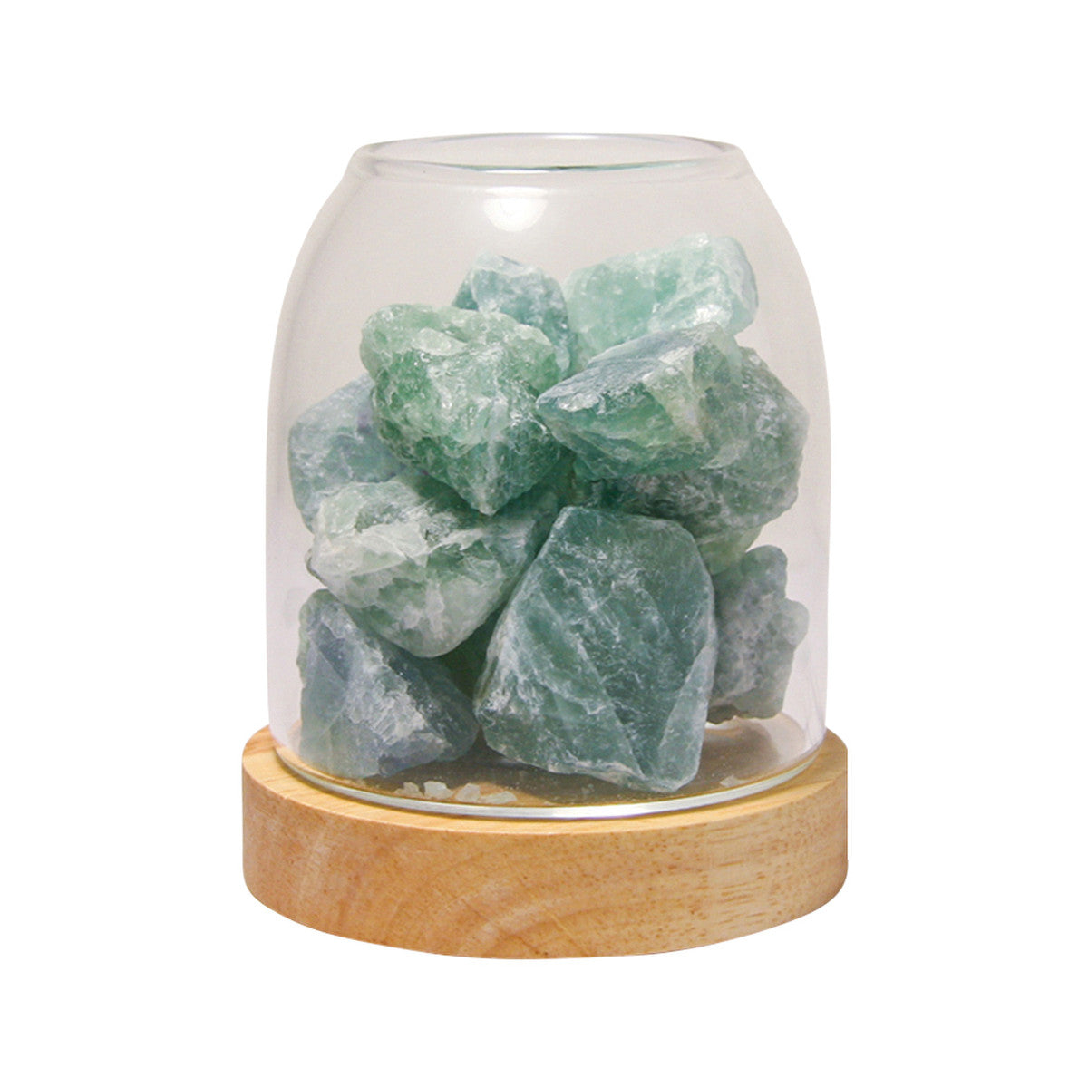 Amrita Court Aurora Crystal Diffuser Wooden Base With Light Green Calcite - Cutprice Online