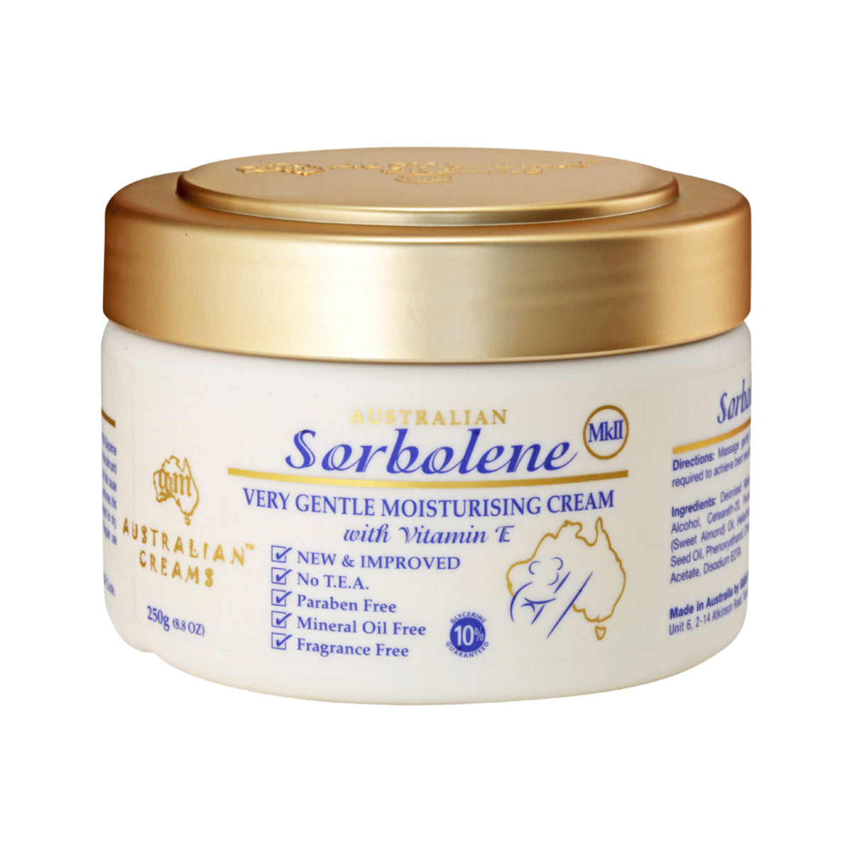 Australian Creams MkII Sorbolene Very Gentle Moisturising Cream With Vitamin E 250g - Cutprice Online