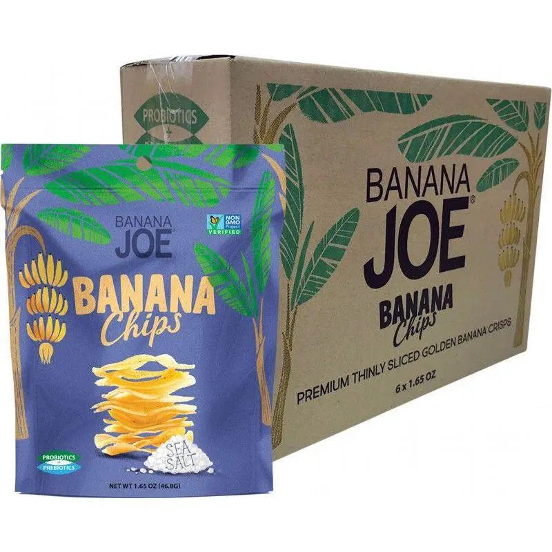 Banana Joe Banana Chips Sea Salt 46.8g 6 Pack BANANA JOE