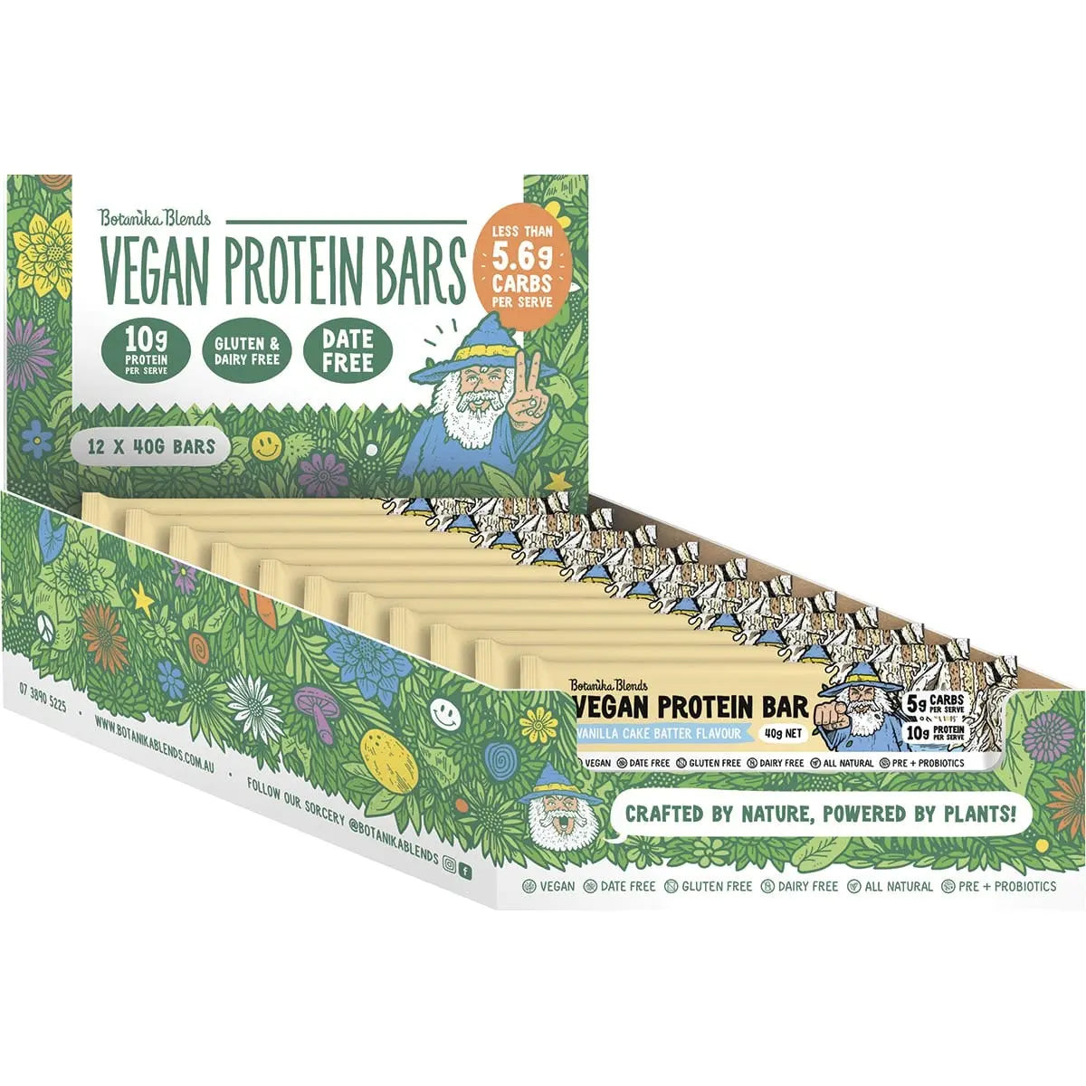 Botanika Blends Vegan Protein Bars Vanilla Cake Batter 12x40g BOTANIKA BLENDS