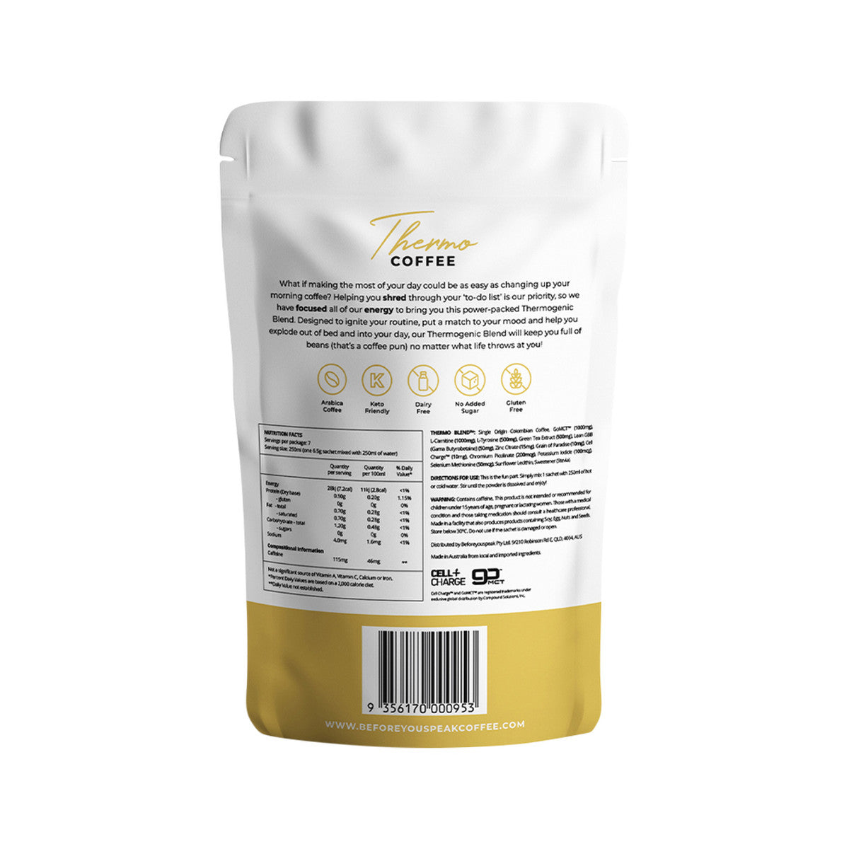 Before You Speak Thermo Coffee Original 6.5g x 7 Pack - Cutprice Online