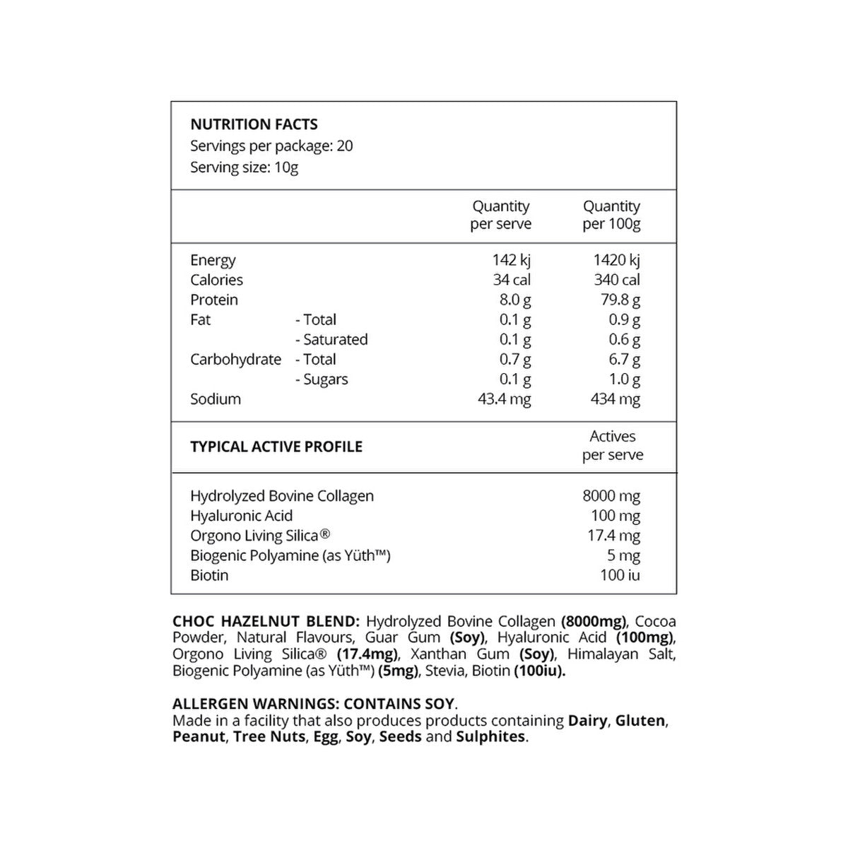 Before You Speak Collagen Complex Choc Hazelnut 200g - Cutprice Online