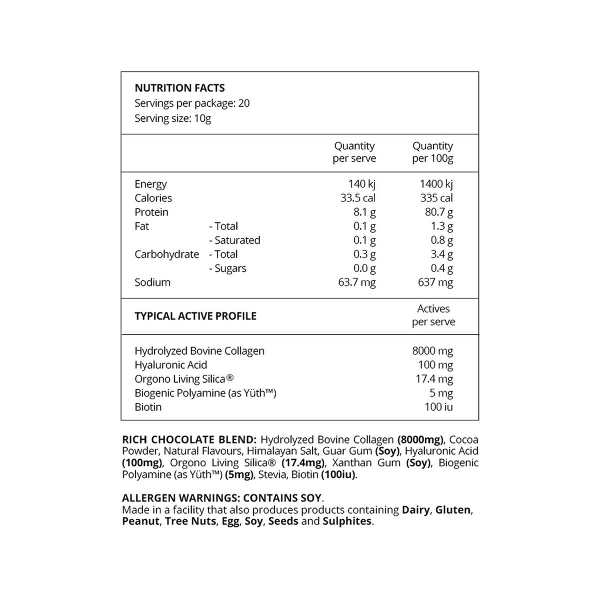 Before You Speak Collagen Complex Rich Chocolate 200g - Cutprice Online
