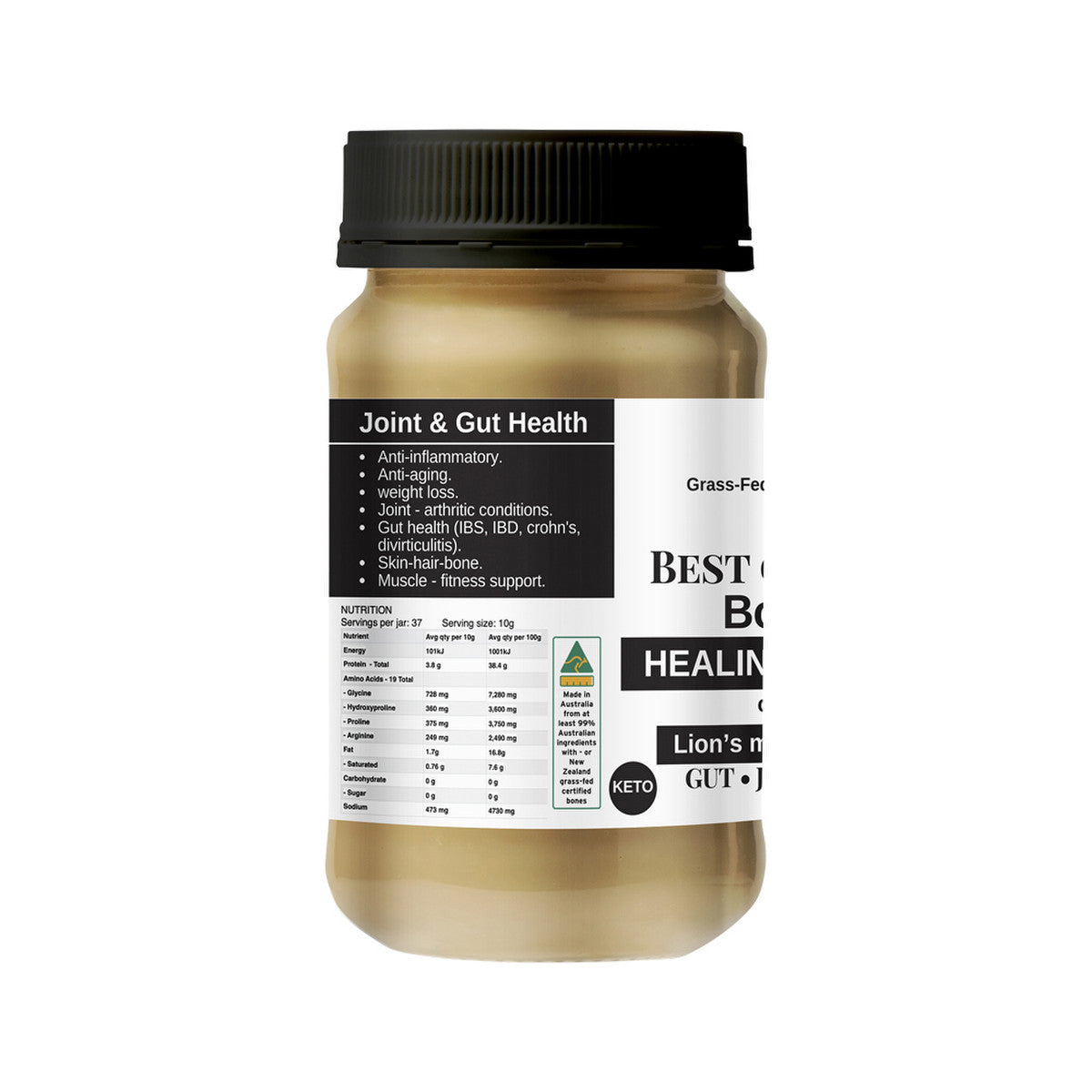 Best of the Bone Bone Broth Beef Concentrate Healing Mushrooms Organic Lion's Mane Reishi Shiitake 390g - Cutprice Online