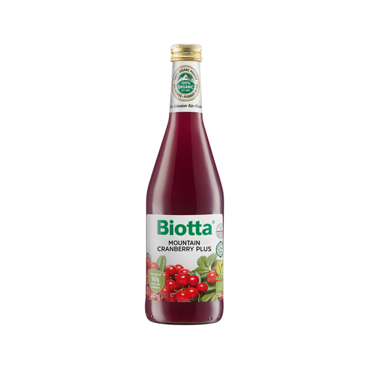 Biotta Organic Mountain Cranberry Plus Juice 500ml - Cutprice Online