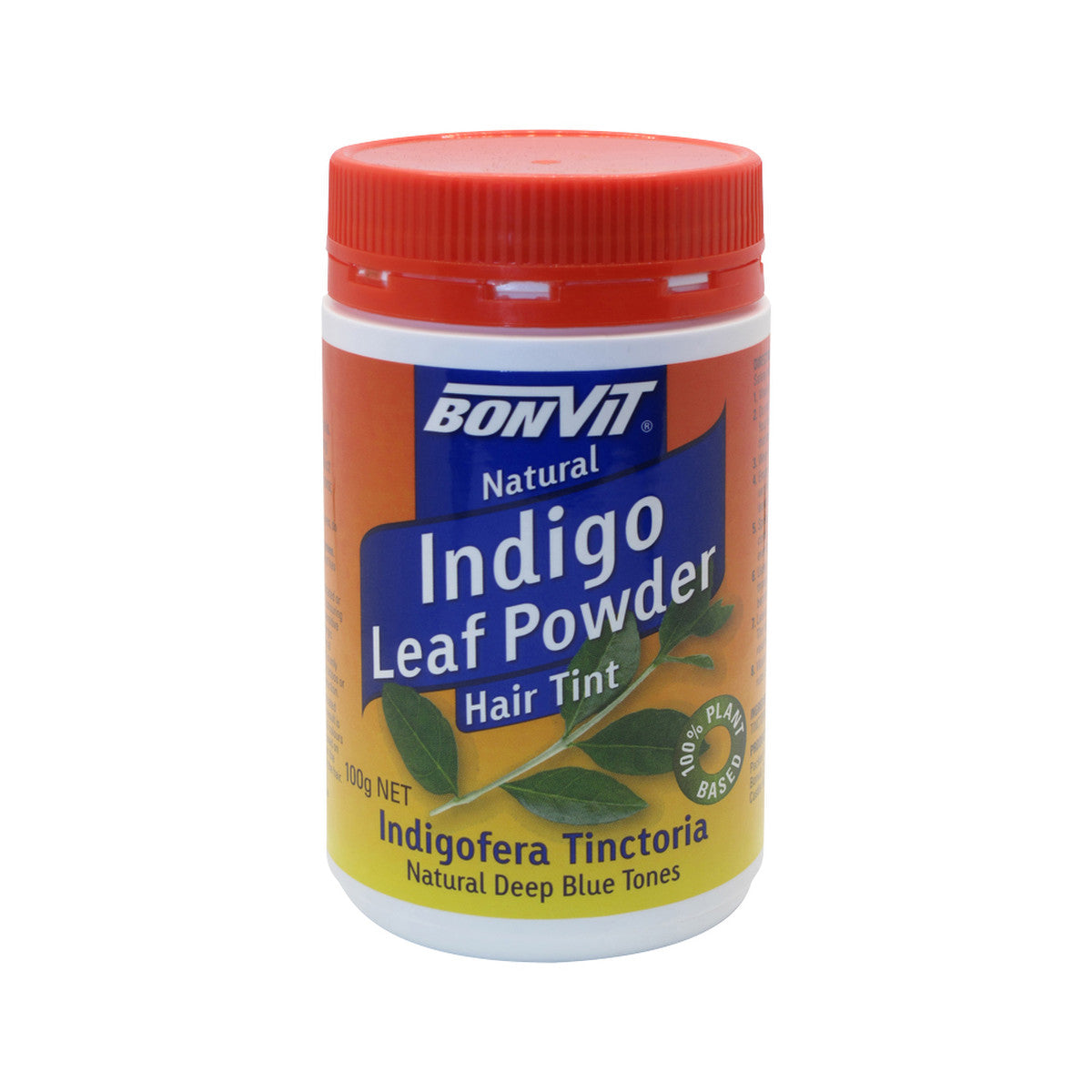 Bonvit Natural Hair Tint Indigo Leaf Powder (Natural Deep Blue Tones) Indigofera Tinctoria 100g - Cutprice Online