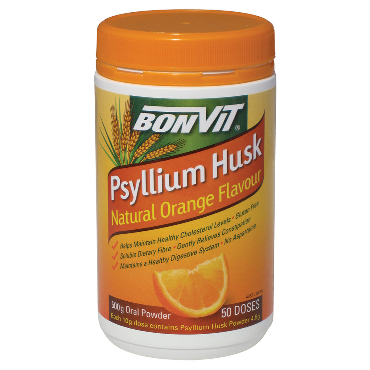 Bonvit Psyllium Husk Natural Orange Flavour Oral Powder 500g - Cutprice Online
