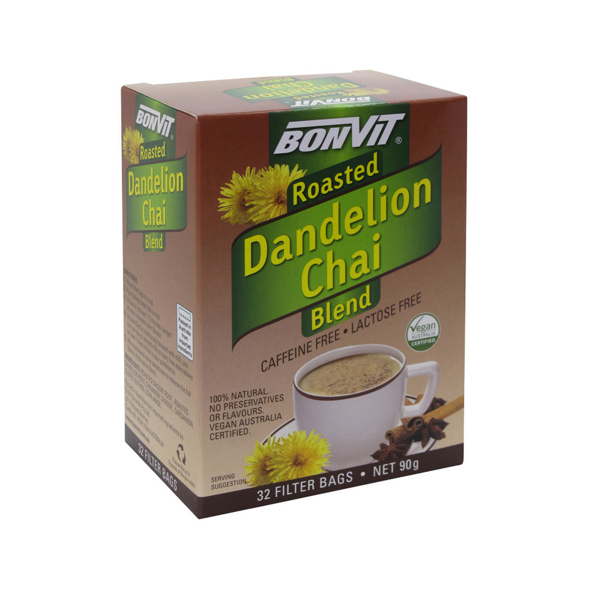 Bonvit Roasted Dandelion Chai Blend Tea X 32 Filter Bags - Cutprice Online