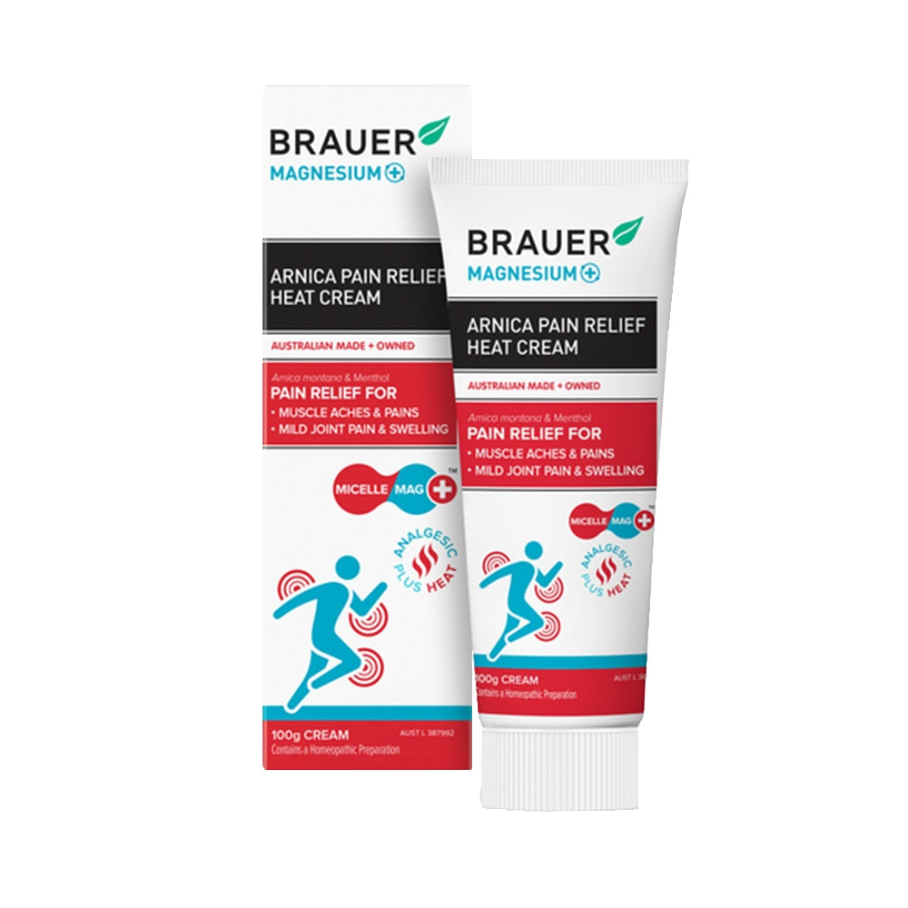 Brauer Magnesium+ Arnica Pain Relief Heat Cream 100g - Cutprice Online