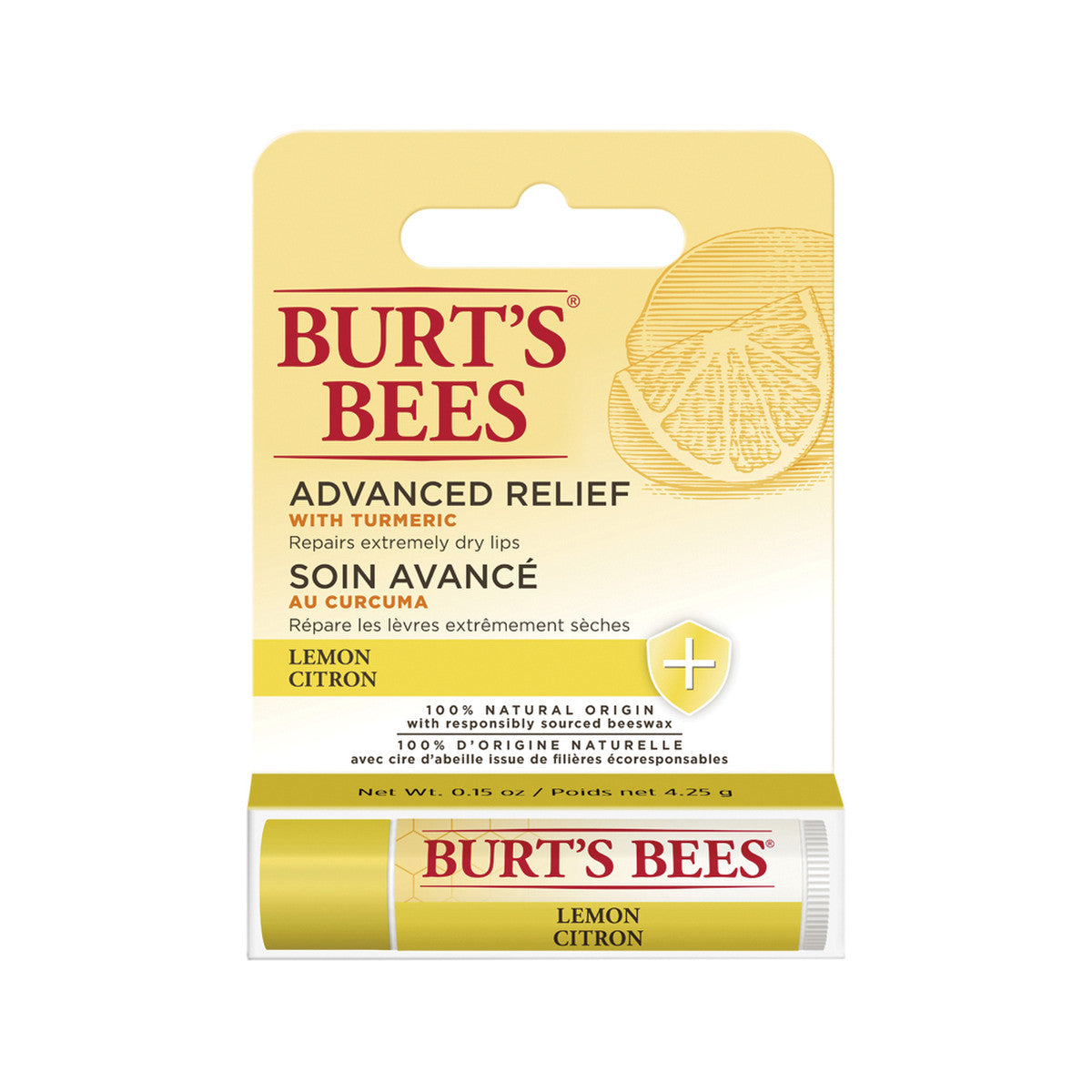 Burt's Bees Lip Balm Advanced Relief Lemon 4.25g - Cutprice Online