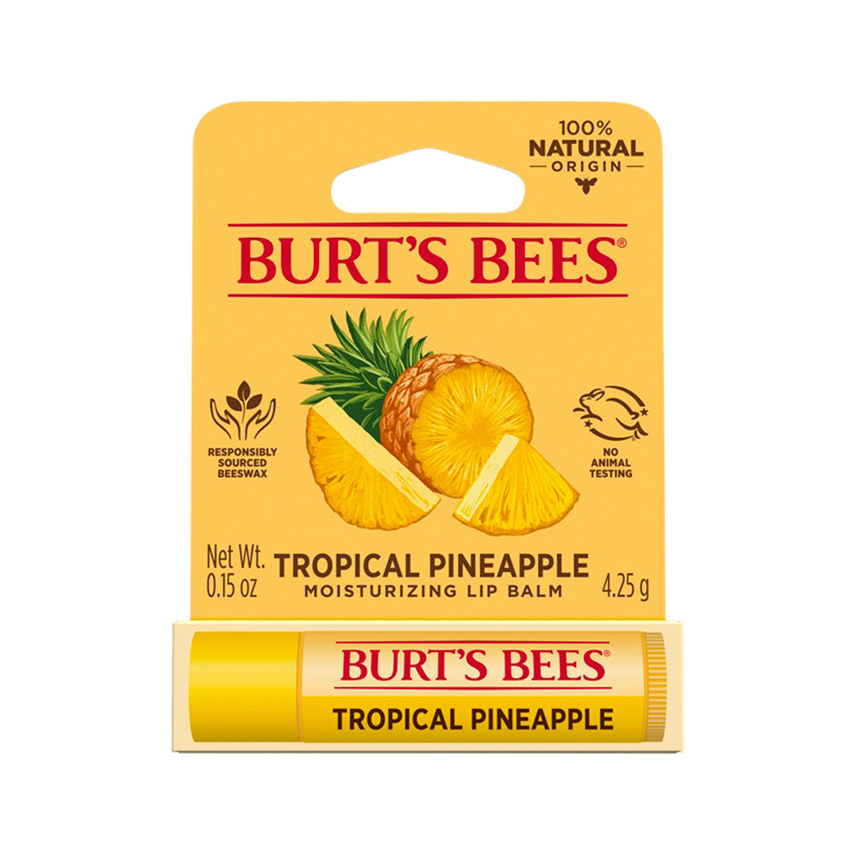 Burt's Bees Moisturising Lip Balm Tropical Pineapple 4.25g BURT'S BEES
