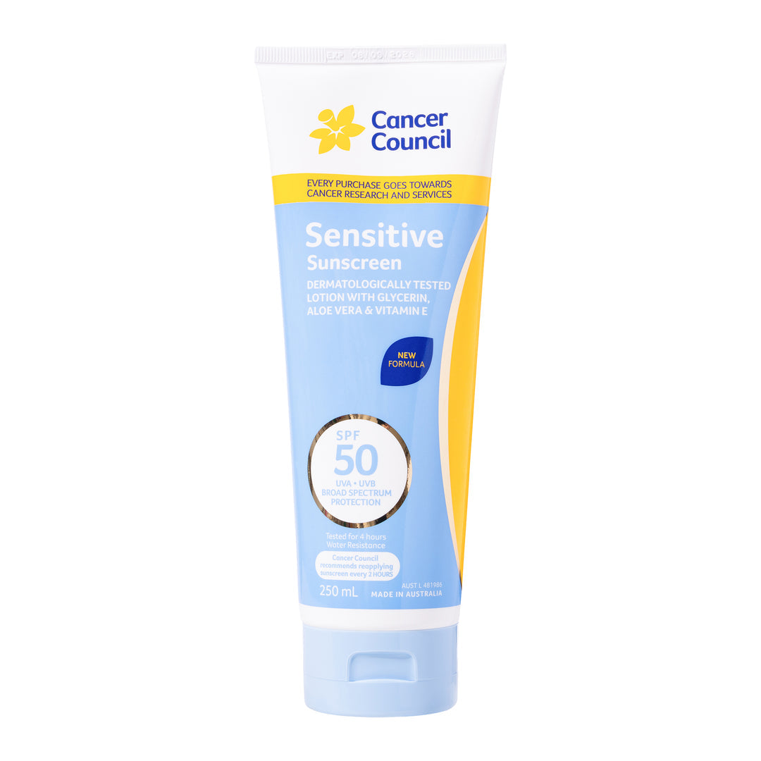Cancer Council Sensitive Sunscreen SPF50 250ml