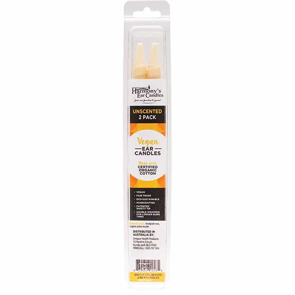 Harmony 's EAR CANDLES Vegan Ear Candles Unscented 2 HARMONY'S