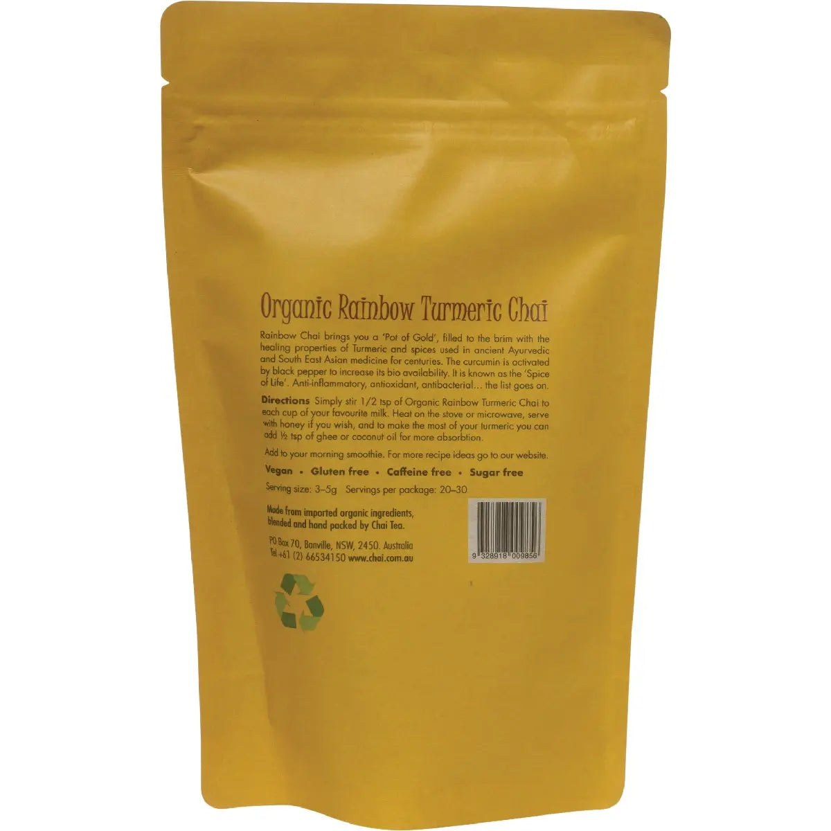 Chai Tea Organic Rainbow Turmeric Chai 100g CHAI TEA