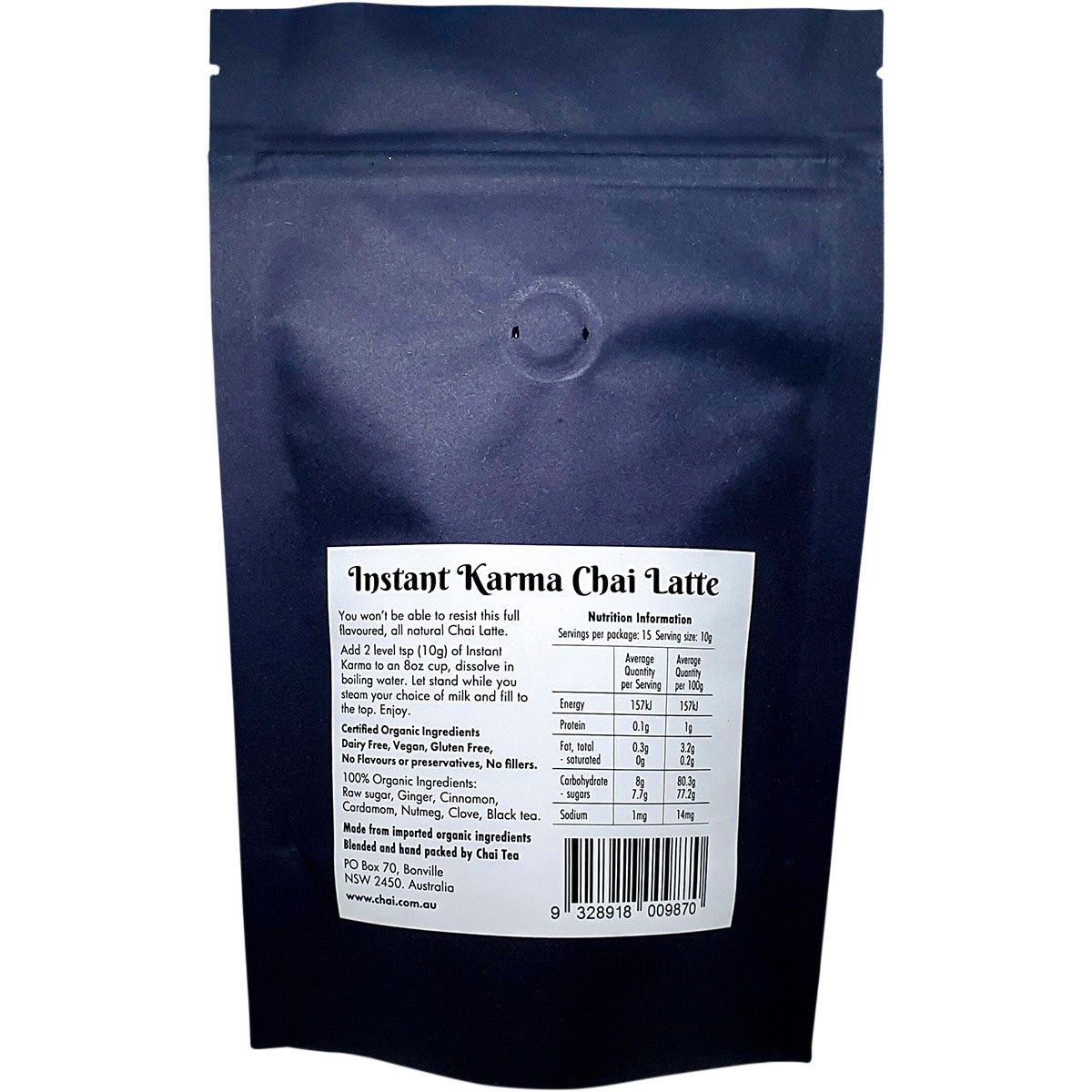 Chai Tea Instant Karma Organic Chai Latte 150g - Cutprice Online