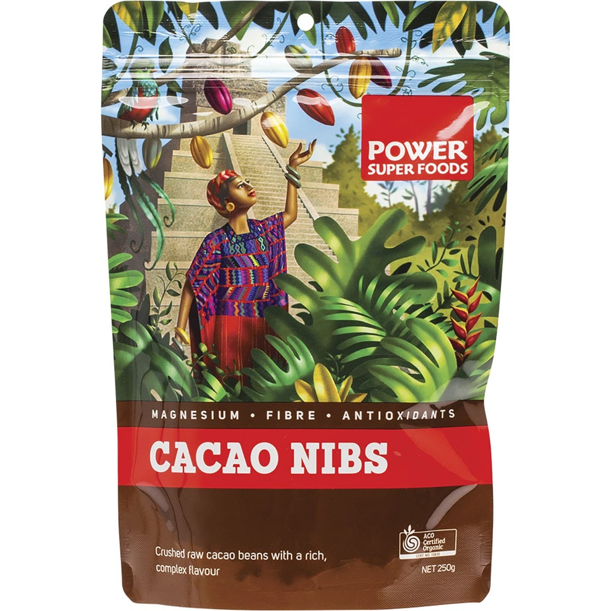 Power Super Foods Cacao Nibs Raw Organic 250g - Cutprice Online