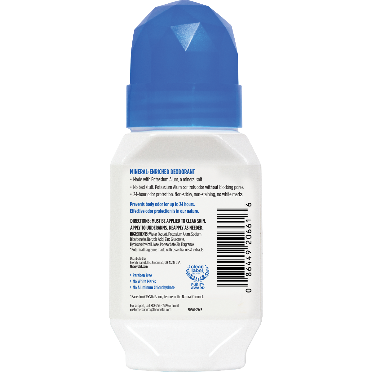 Crystal Roll-On Deodorant Sea Salt & Sandalwood 66ml