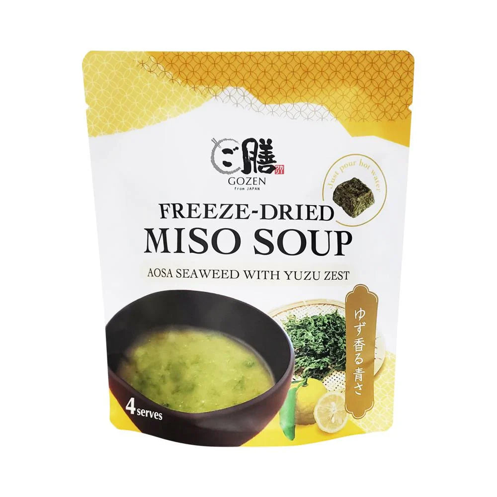 Gozen Miso Soup Freeze-dried Aosa Seaweed With Yuzu Zest X 4 Serves - Cutprice Online
