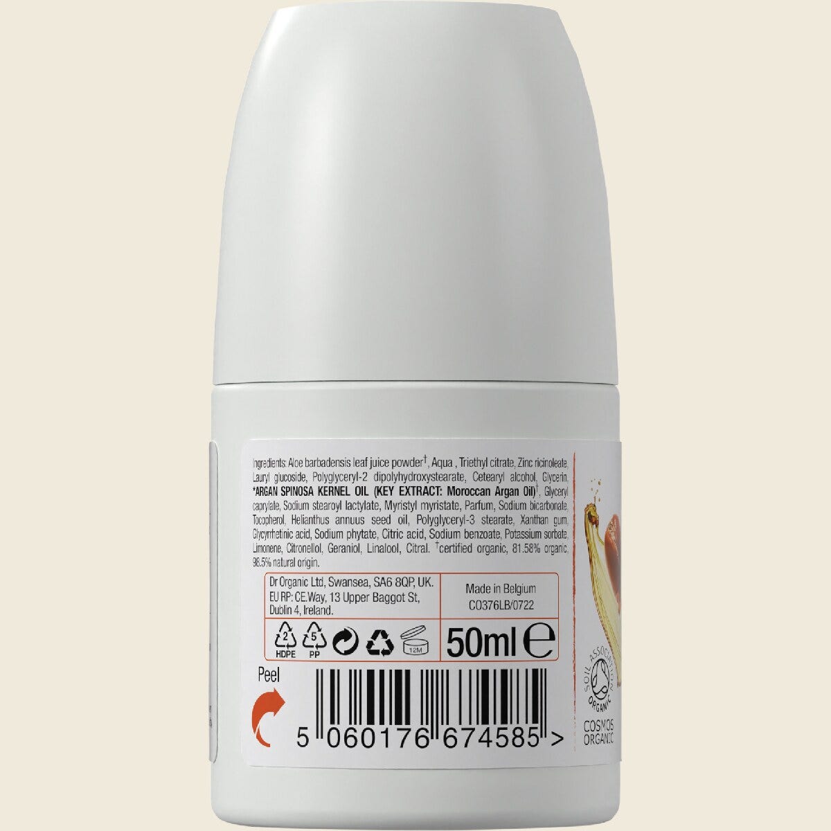 DR ORGANIC Roll-on Deodorant Organic Moroccan Argan Oil 50ml DR ORGANIC