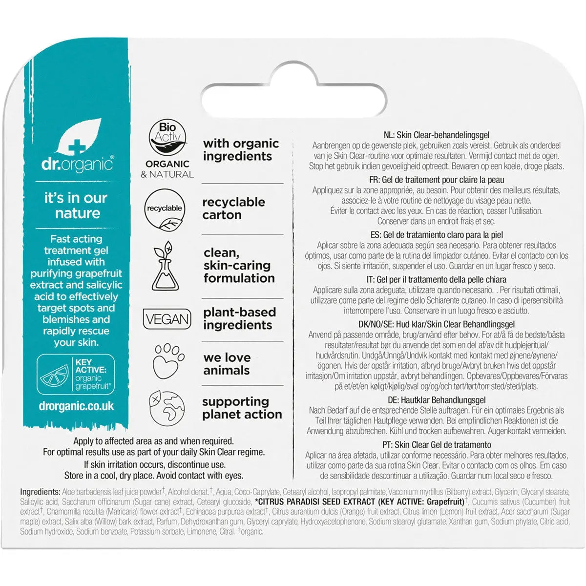 DR ORGANIC Treatment Gel Skin Clear - Organic Tea Tree 10ml DR ORGANIC