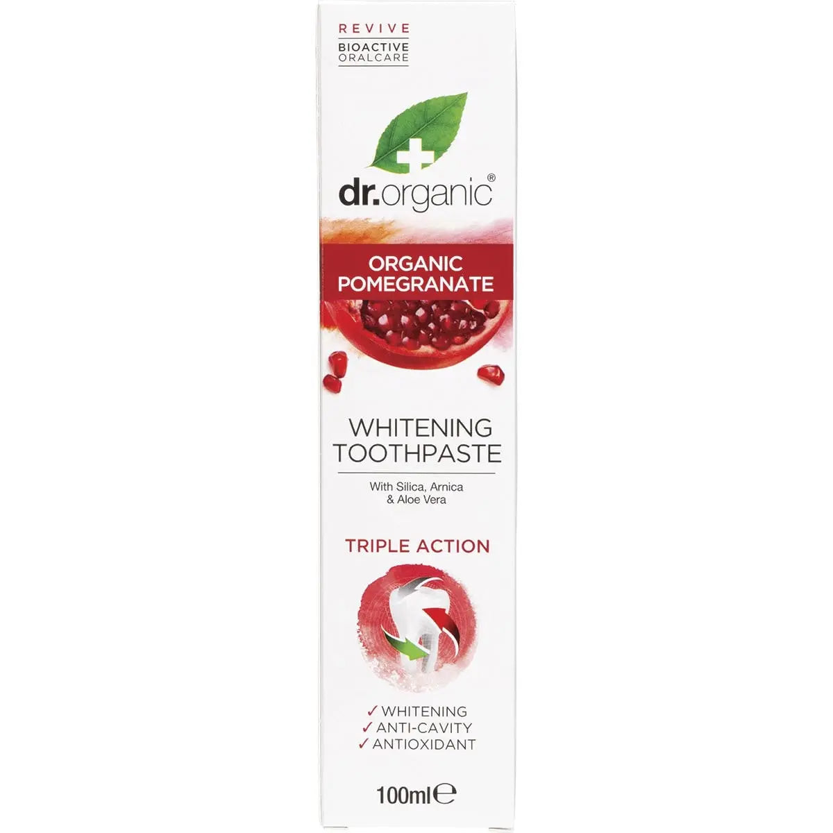 DR ORGANIC Toothpaste (Whitening) Organic Pomegranate 100ml DR ORGANIC