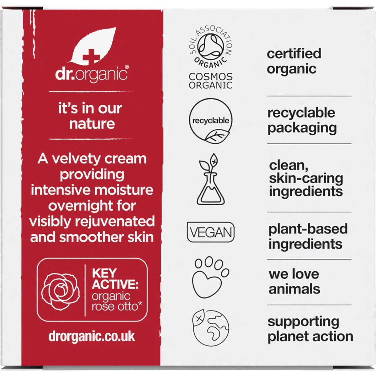 DR ORGANIC Night Cream Organic Rose Otto 50ml DR ORGANIC