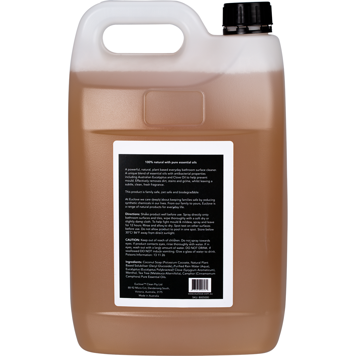 Euclove Bathroom Cleaner Eucalyptus, Clove & Tea Tree 5 Litres