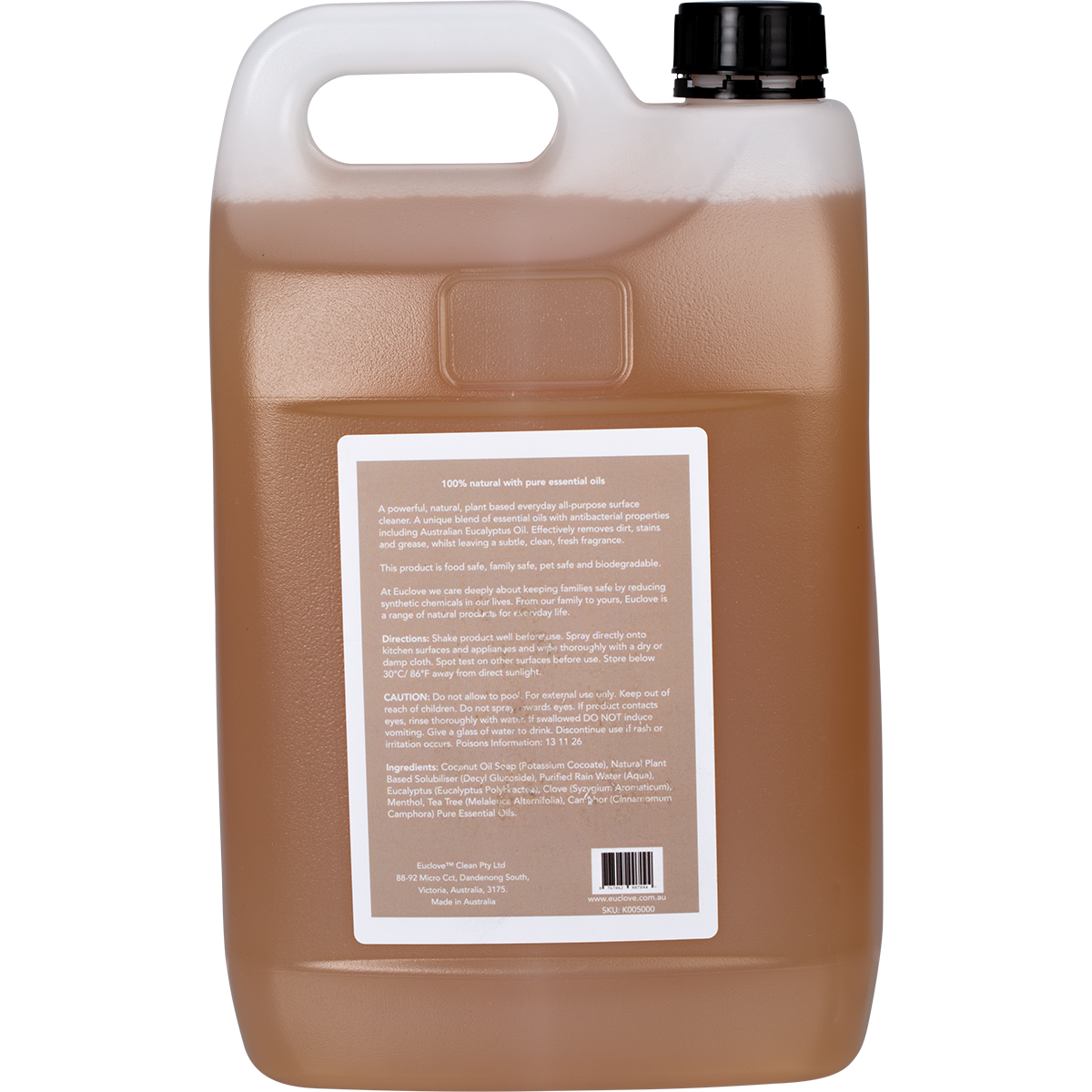 Euclove Kitchen Cleaner Eucalyptus, Clove & Tea Tree 5 Litres