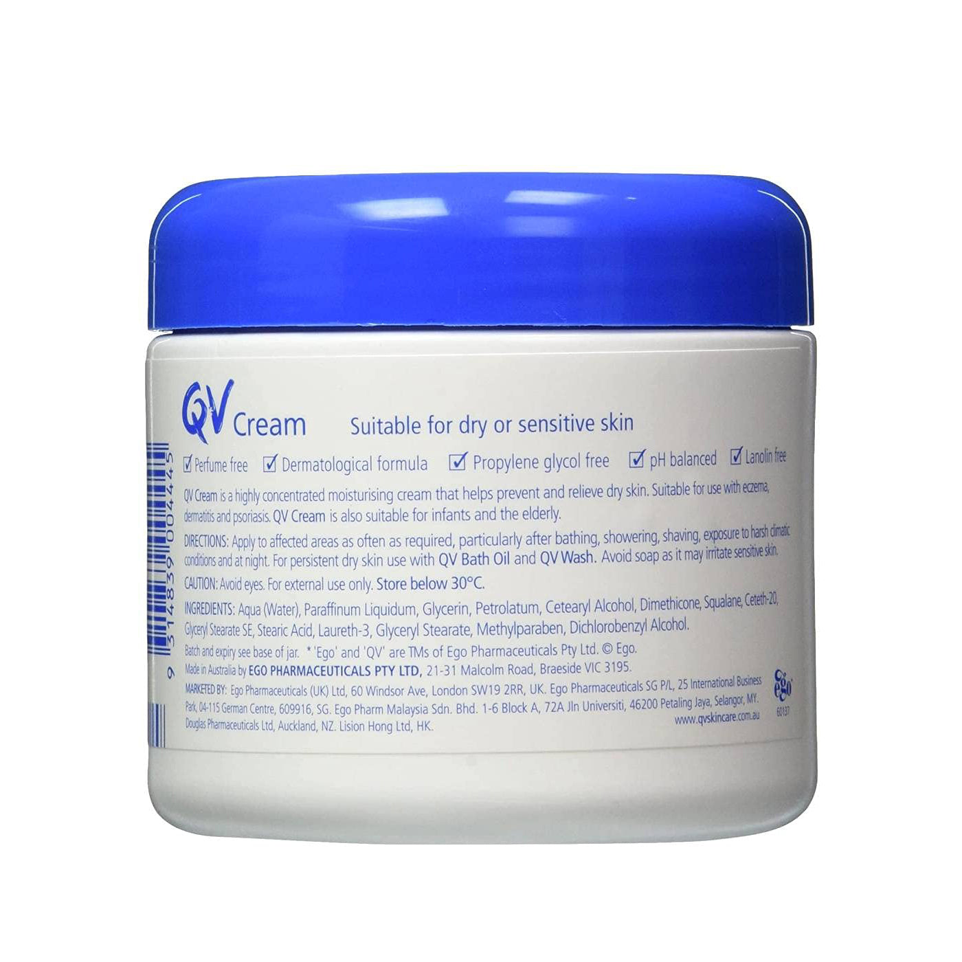 Ego QV Cream 250g Jar - Cutprice Online