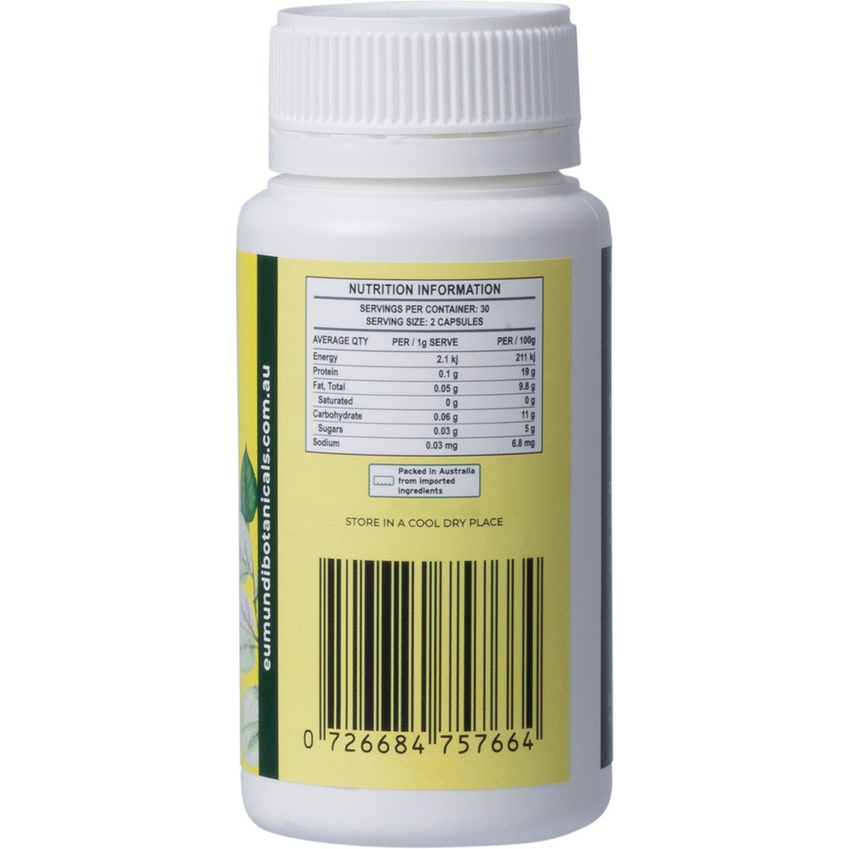 EUMUNDI BOTANICALS Nattokinase Natural Soy Enzyme 60 Caps - Cutprice Online