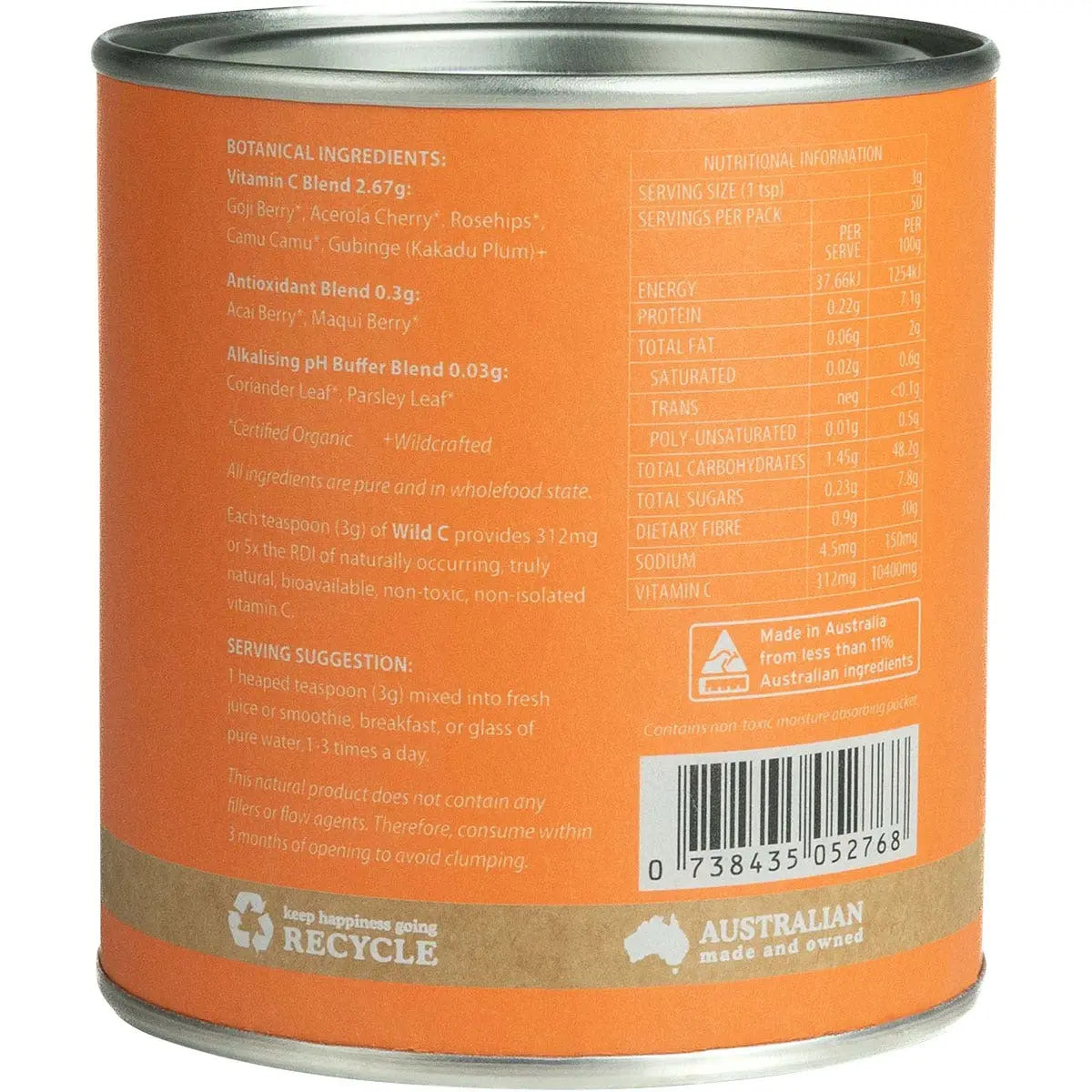 EDEN HEALTHFOODS Wild C Natural Vitamin C Powder 150g EDEN HEALTHFOODS