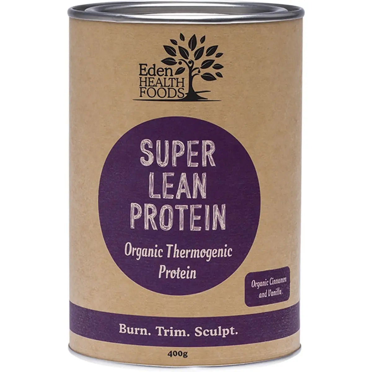 EDEN HEALTHFOODS Super Lean Protein Cinnamon & Vanilla 400g EDEN HEALTHFOODS