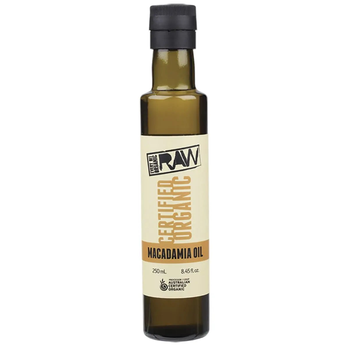 EVERY BIT ORGANIC RAW Macadamia Oil Cold Pressed - Extra Virgin 250ml EVERY BIT