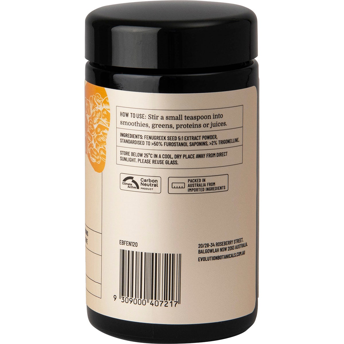 Evolution Botanicals Fenugreek >50% Powder 120g - Cutprice Online