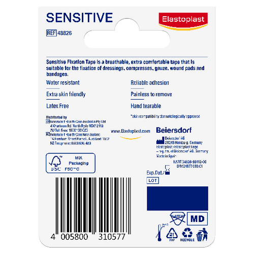 Elastoplast Sensitive Fixation Tape 2.5cm x 9m - Cutprice Online