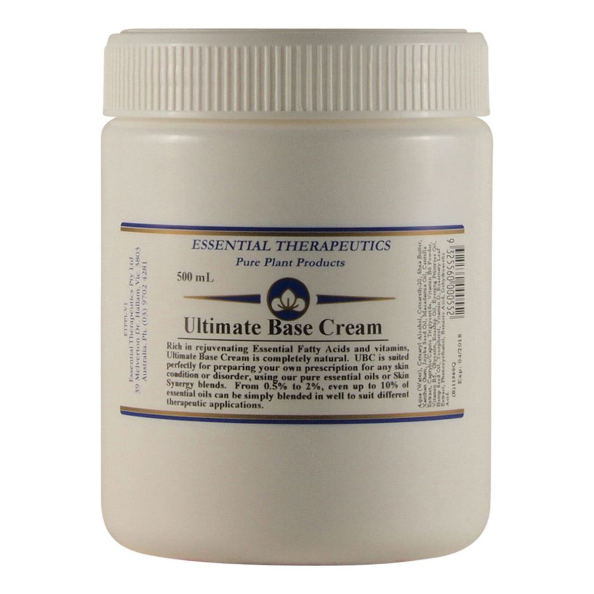 Essential Therapeutics Ultimate Base Cream 500ml ESSENTIAL THERAPEUTICS