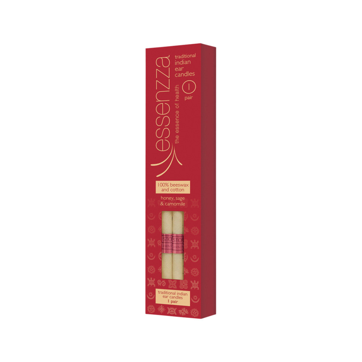 Essenzza Traditional Indian Ear Candles (with Honey, Sage & Camomile) 1 Pair - Cutprice Online