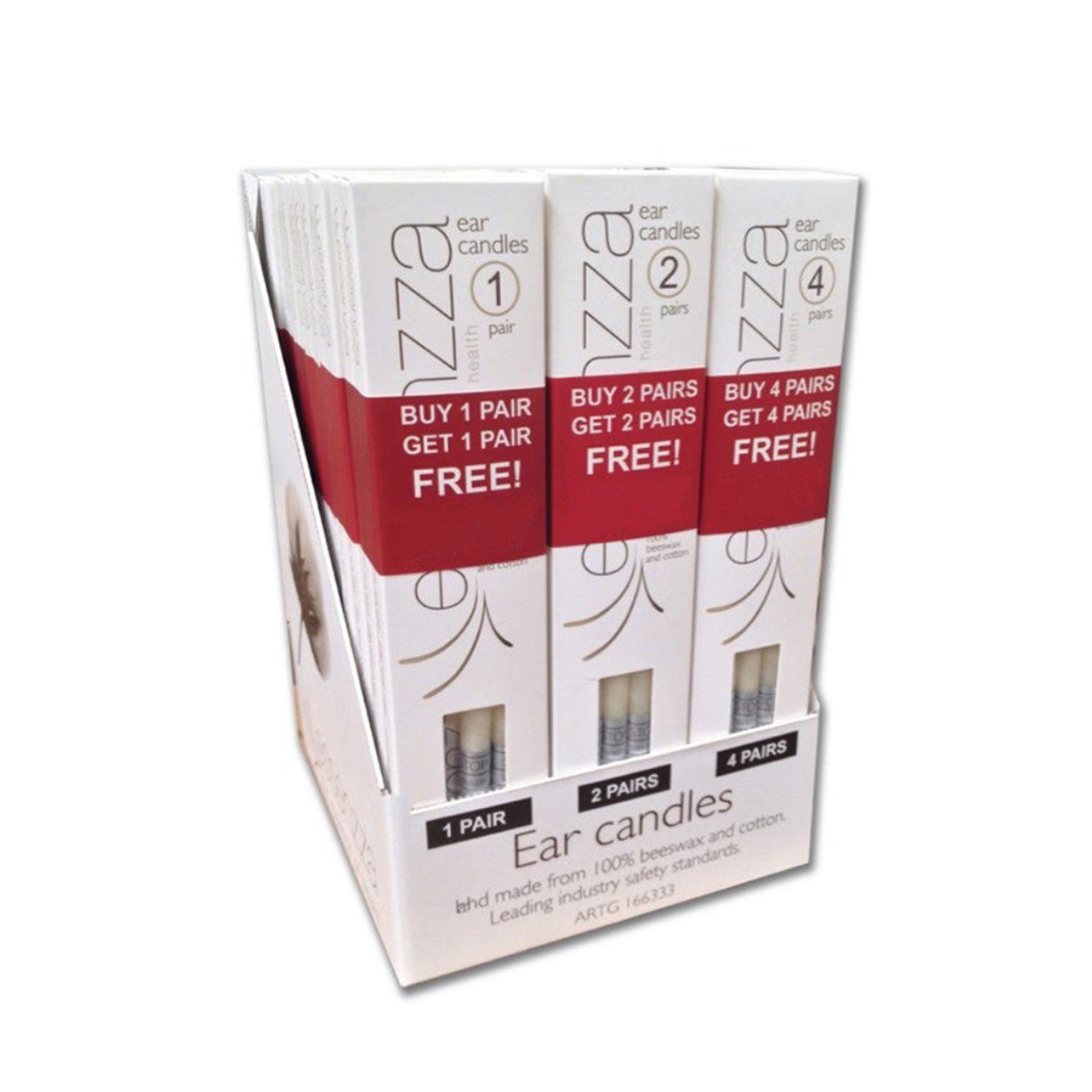 Essenzza Ear Candles Mixed 2 for 1 Bonus (contains: 6 x 1 Pair + 1 Pair, 6 x 2 Pairs + 2 Pairs & 3 x 4 Pairs + 4 Pairs) - Cutprice Online