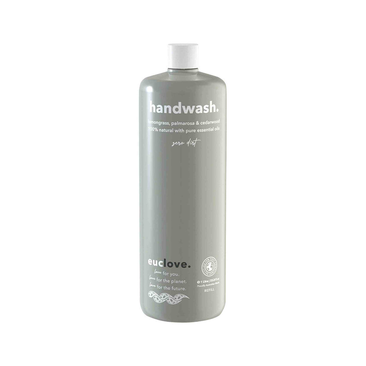 Euclove Hand Wash Lemongrass, Palmarosa & Cedarwood 1L