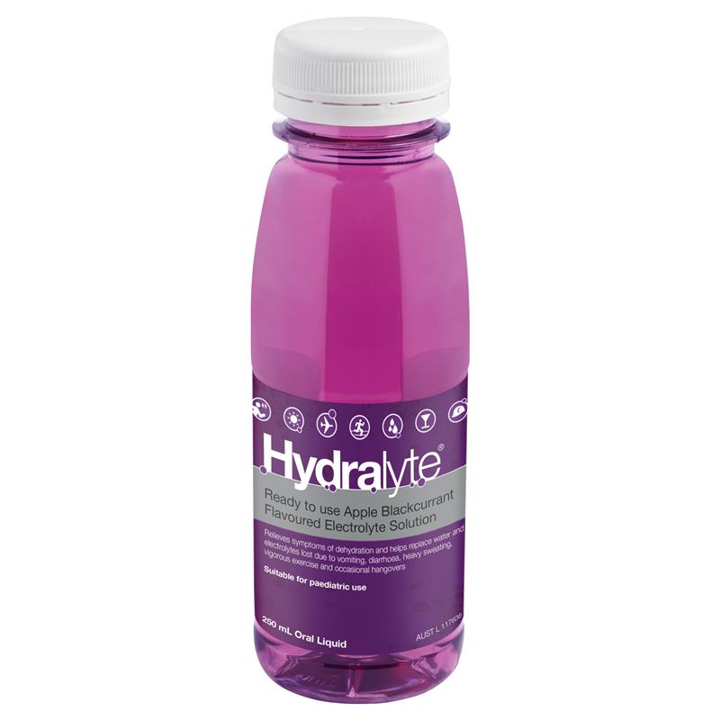 Hydralyte Ready To Drink Apple Blackcurrant 250ml Solution - Cutprice Online