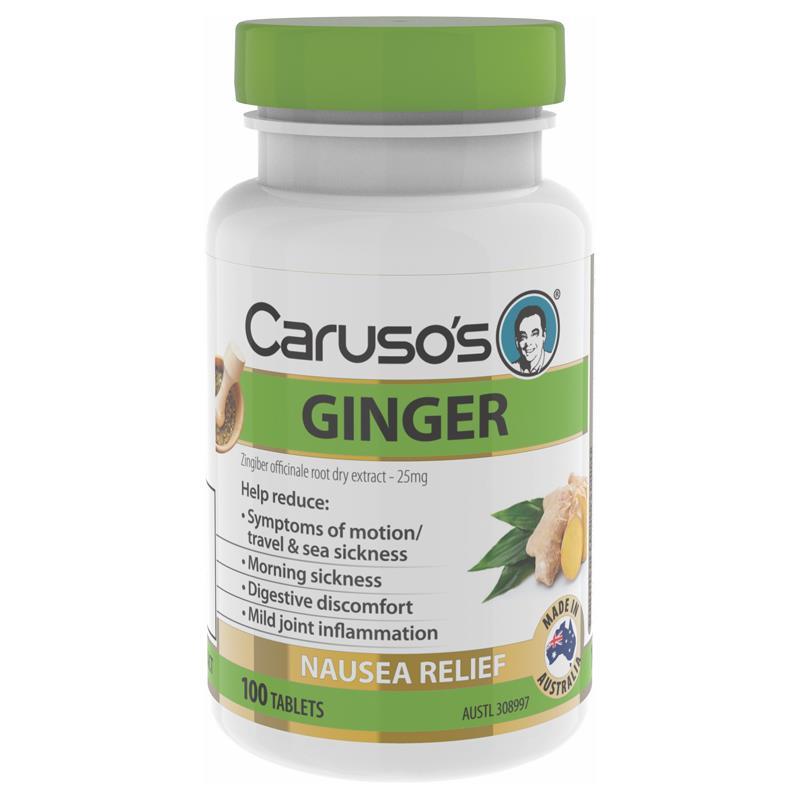 Caruso's Natural Health Ginger 100 Tablets - Cutprice Online